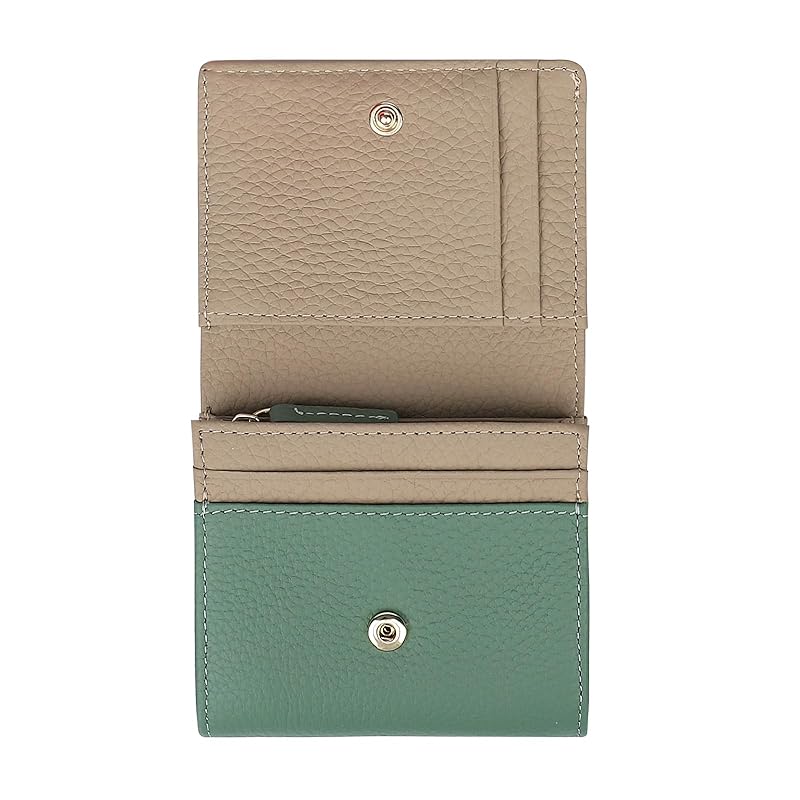 

[imeetu] wallet bifold wallet ladies genuine leather RFID Skimming prevention L type zipper mini wallet travel wallet compact card case coin purse key