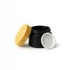 Glass Jar Container BLACK MATT 15g for Cream Balm Cosmetics Samples Gel