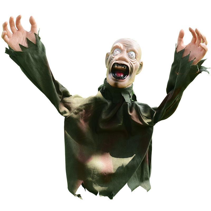 Fantasma que Agita Estaca de Suelo para Halloween Decoración Espeluznante - Accesorio de Miedo para Casa Embrujada o Broma de Sala de Escape.