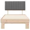 Bed Frame with Upholstered Headboard Light Grey 100 x 200 cm