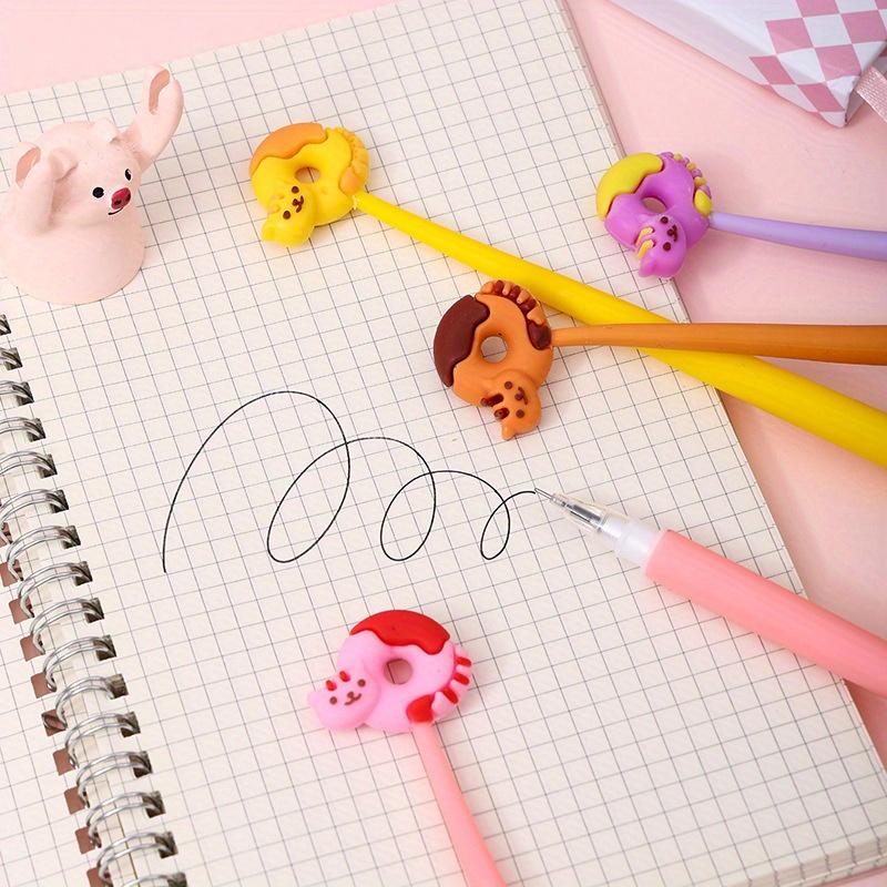 48pcs 0.5mm Cartoon Kitten Donut Shaking Neutral Pen Cute Sway Pen Gift Pen Creative Stationery Back To School Season