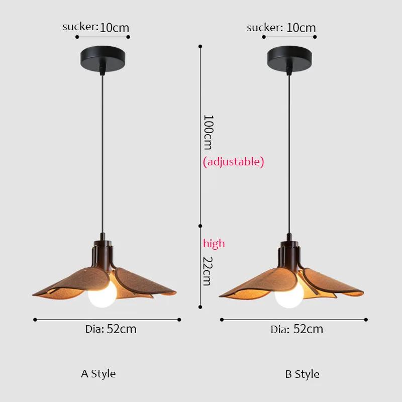 Japanese Fabric Chandelier Hoom Decor Dining Table Pendant Light LED Lighting for Living Room Bedroom Lamp E27 Indoor Fixture