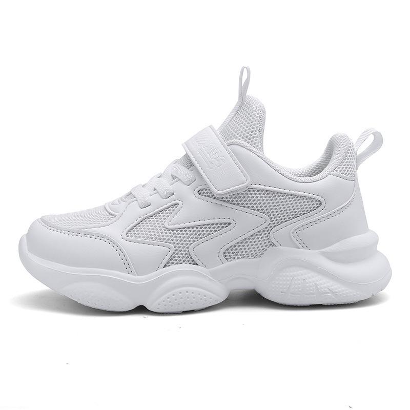 8855 Classmate Girls Summer Mesh Breathable Sneakers Children's White Shoes Boys Dad Shoes Elementary School Students White Run