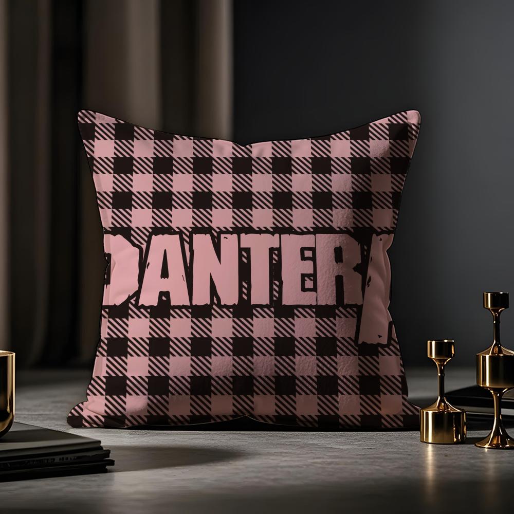 Pantera Cushion Cover Anti-dustmite Pillowcase Invisible Zipper Silky Short Plush Sofa Cushion Cover