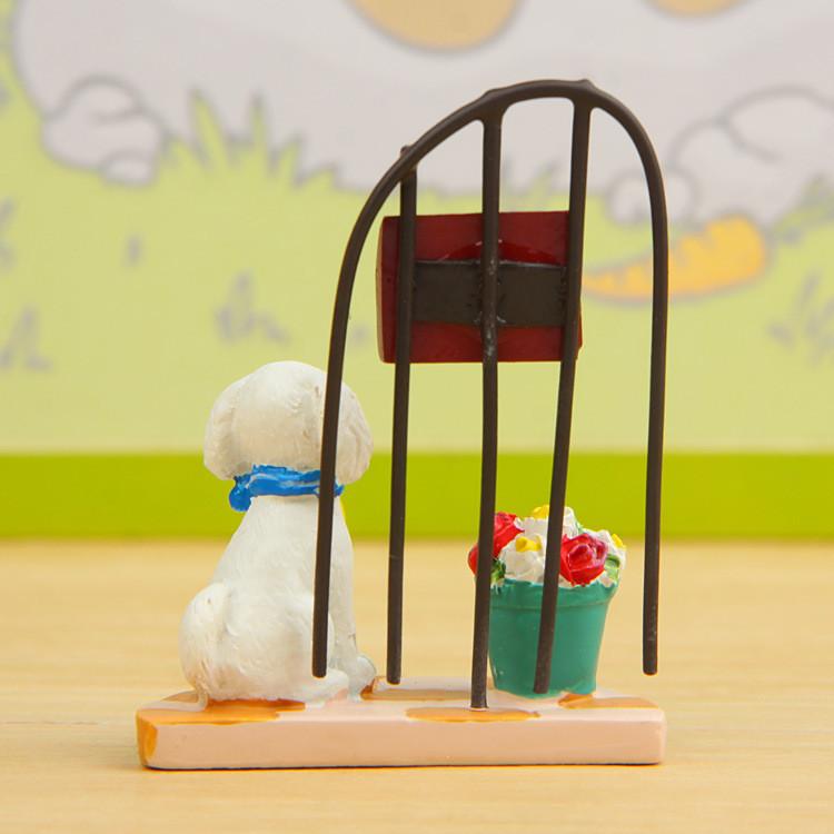 Small Fresh 3d Resin Dog Flower Pot With Creative Garden Ornament For Office And Home
