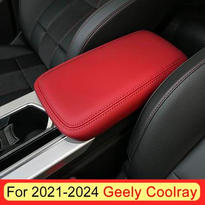 Central Control Armrest Storage Box Leather Cover Interior Accessories Fit For Geely Coolray SX11 / BelGee X50 2022 2025 2024