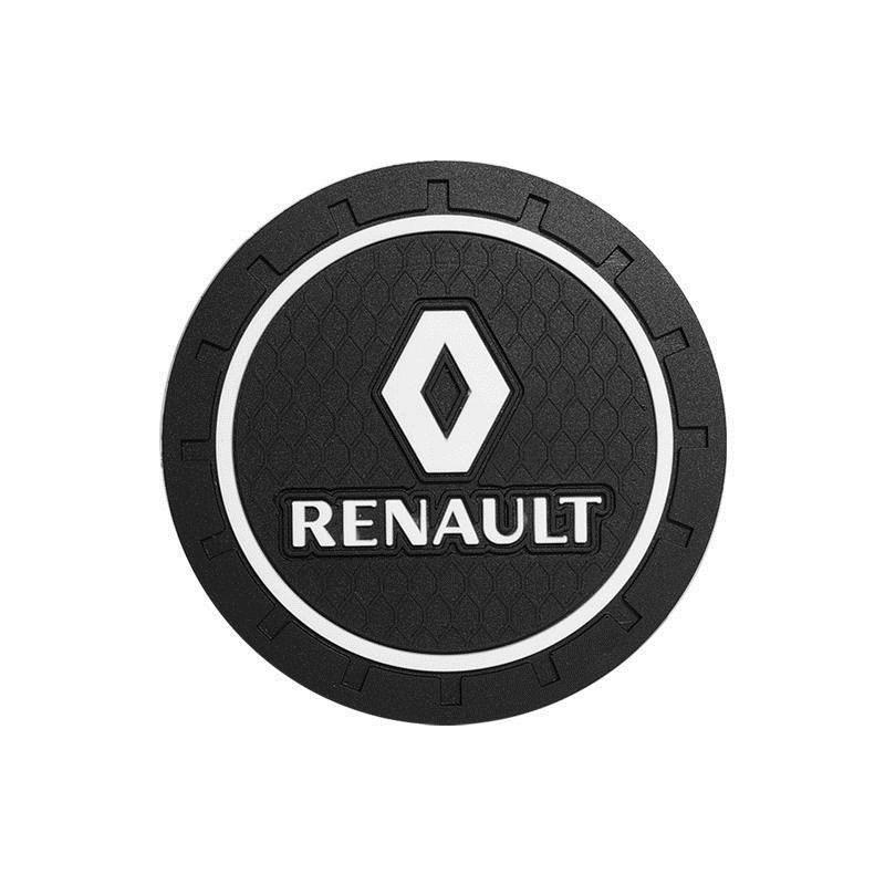 Cartoon Car Logo Cute Anti-Slip Silicone Coaster Mat with Card Slot