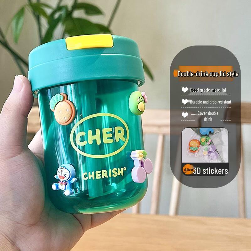 Shangqi Mini Insulated Dual-Drink Straw Water Bottle