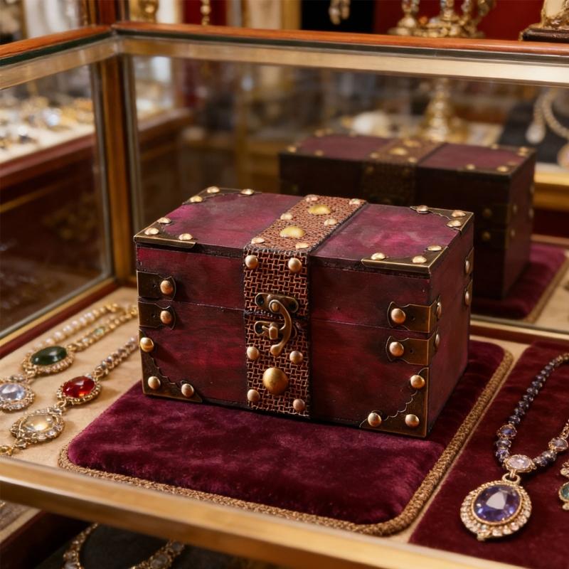 Antique Style Handcrafted Wood Storage Box For Jewelry Organiser And Home Decoration Decorative Case