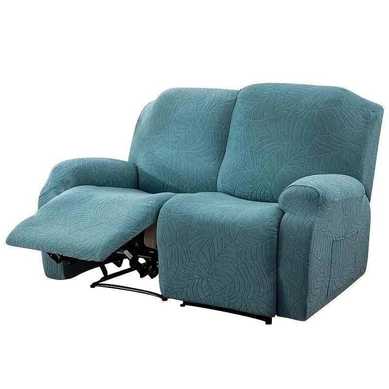 

1/2/3seat Waterproof Recliner Sofa Covers Elastic Stretch Recliner Chair Cover for Room Relax Armchair Couch Slipcovers 1 Seater(4pcs) чирок синього кольору