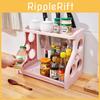 Kitchen Organizer Dual Layer Pp Material With Nonslip Surface For Home Cooking Storage
