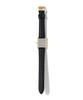 RAYS WATCH GOLD Quartz Watch with Genuine Leather Unisex Fashion Black X Size M Strap, Men's Brand, Gold, (BLACKxGOLD)