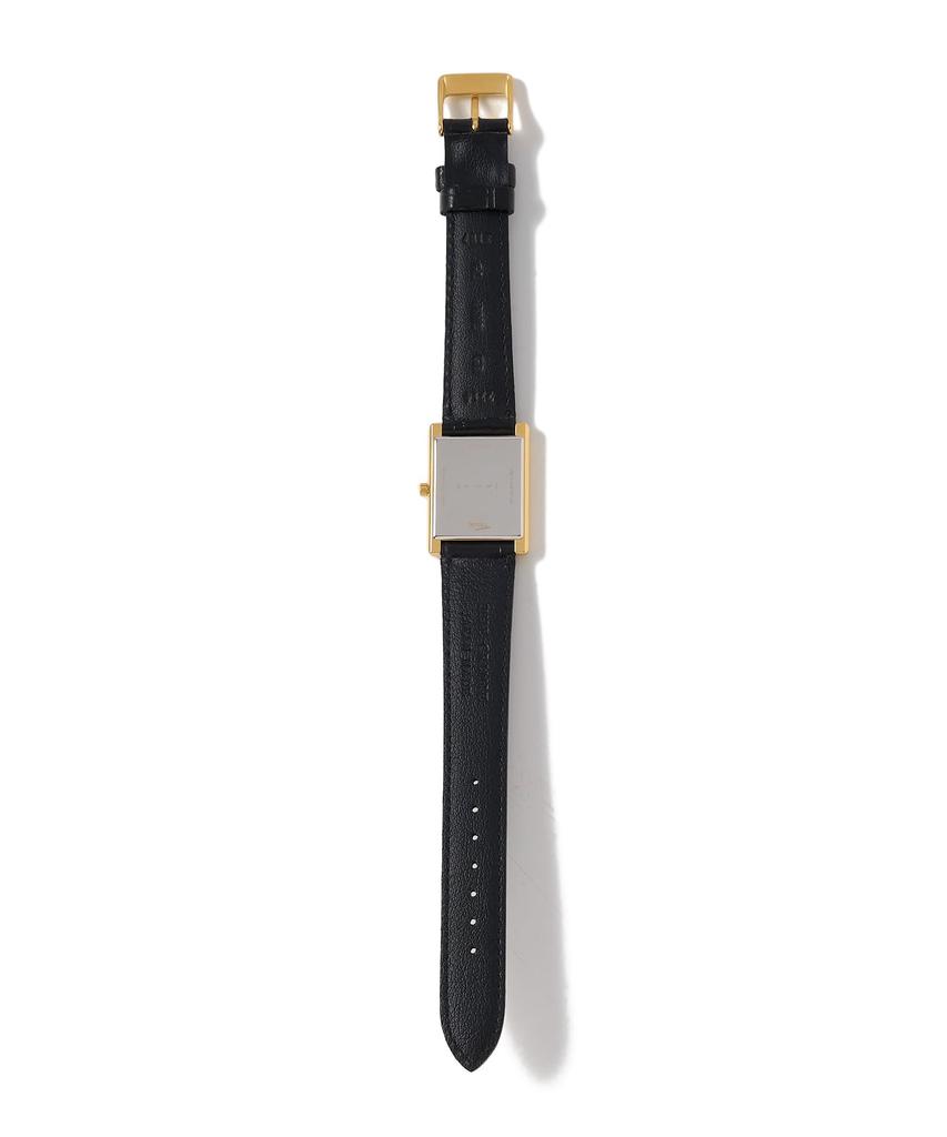 RAYS WATCH GOLD Quartz Watch with Genuine Leather Unisex Fashion Black X Size M Strap, Men's Brand, Gold, (BLACKxGOLD)