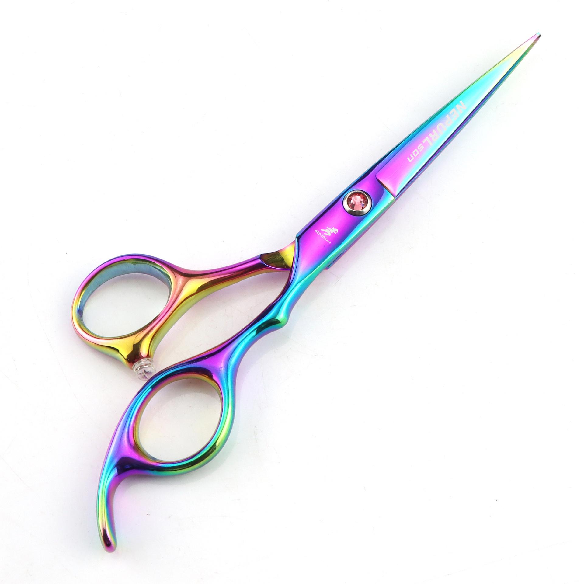 6.0/6.5/7.0 Inch Nipsun Personalized Hairdressing Scissors - Pointed & Flat Tips