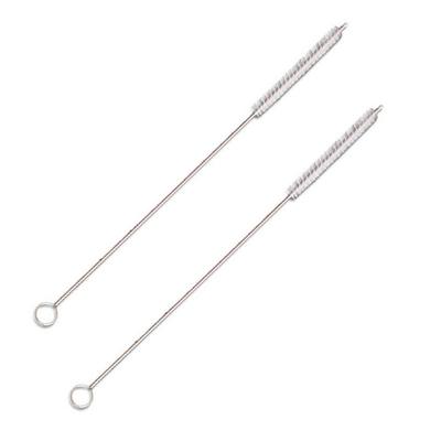 1Pcs Stainless Steel Nylon Straw Cleaning Cleaner Drinking Straws 17Cm Brush