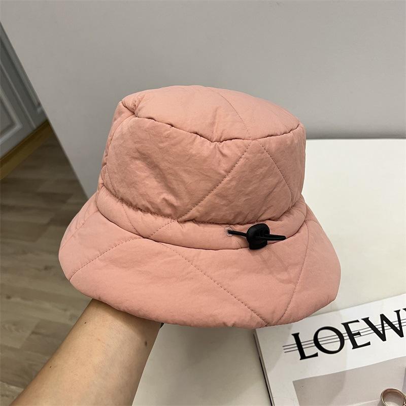 

Нейлоновая водонепроницаемая стеганая шляпа-панама с короткими полями женская осенне-зимняя новая теплая модная снежная шляпа-рыбак тренд M（56-58cm）