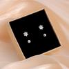 Diamond-Studded Flower Screw-On Earrings Understated Design Unique U-Shaped Earrings For Women