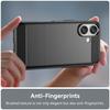 For iPhone 16 Case with Screen Film WANLONFENG LS Series Big Lens Hole Brushed Texture TPU Phone Cover