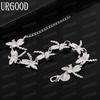 925 Sterling Silver Dragonfly Chain Bracelet Fashion Wedding Jewelry