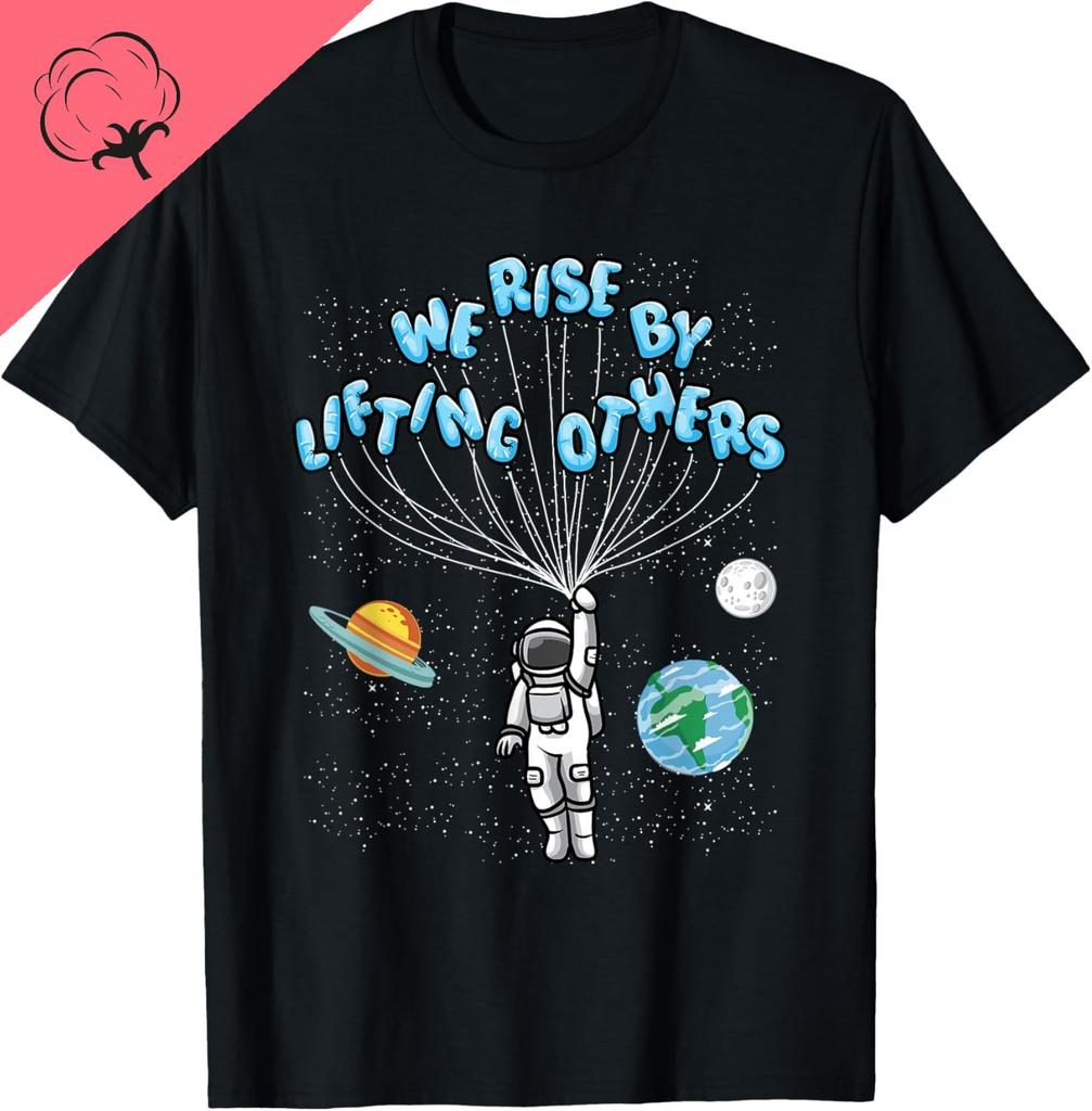 We Rise Motivational Quote TShirt Classic Fit Short Sleeve Adult Cotton Individuality Graphic T Shirts Funny Shirt Camisas