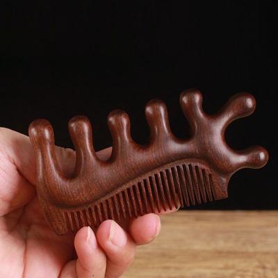 3 In 1 Massage Comb Blood Circulation Wood Sandalwood Comb Scalp Meridian Relax Anti-Static Styling Tool Salon Supply Hair Brush
