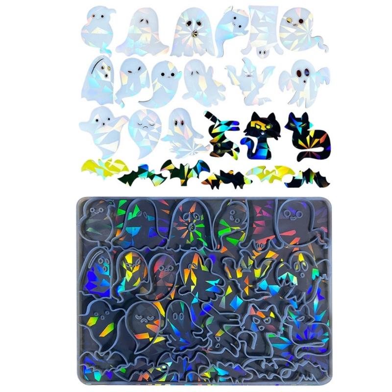Silicone Specter Bat Cat Holographic Molds Light Shadow Earrings Pendant Mold DIY Ornaments Jewelry Epoxy Crafting Mold