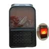 Mini Electric Wall-outlet Flame Heater Air Warmer Ceramic Heating Stove Radiator Wall Handy Fan