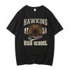 High Quality Cotton Hawkins Demogorgon T-shirt Anime Black T Shirt Cartoon Short Sleeve Harajuku Tshirt Women Men