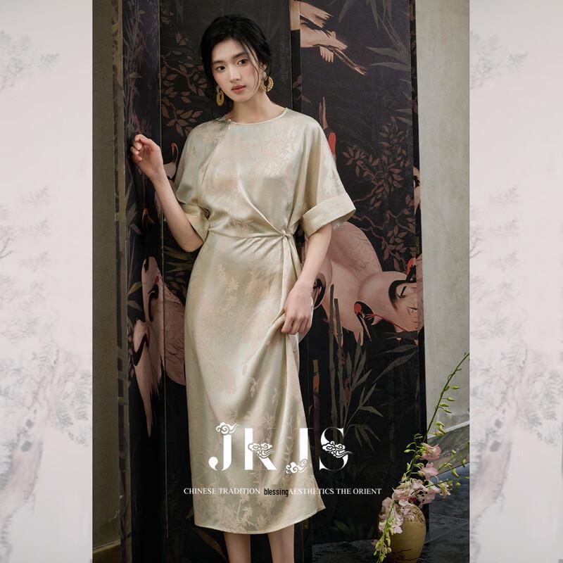 JK&JS Yao Tai Yun Rayon Acetate New Chinese Style Long Dress