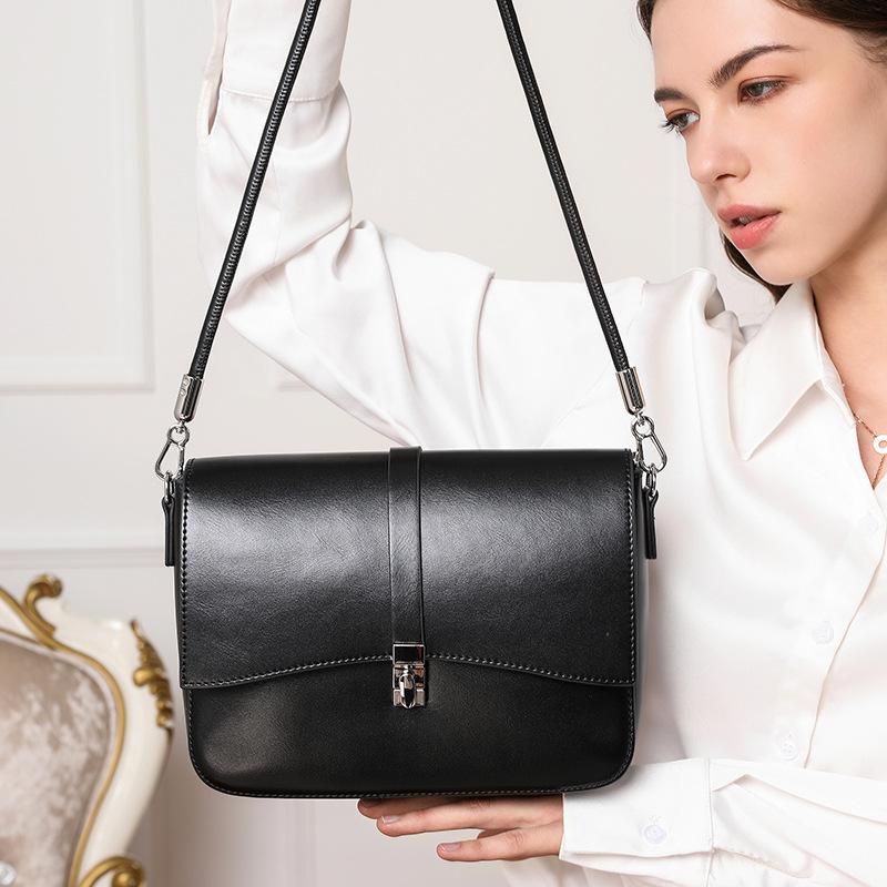 Geantă de tip crossbody Geantă de umăr din piele de vacă, strat superior