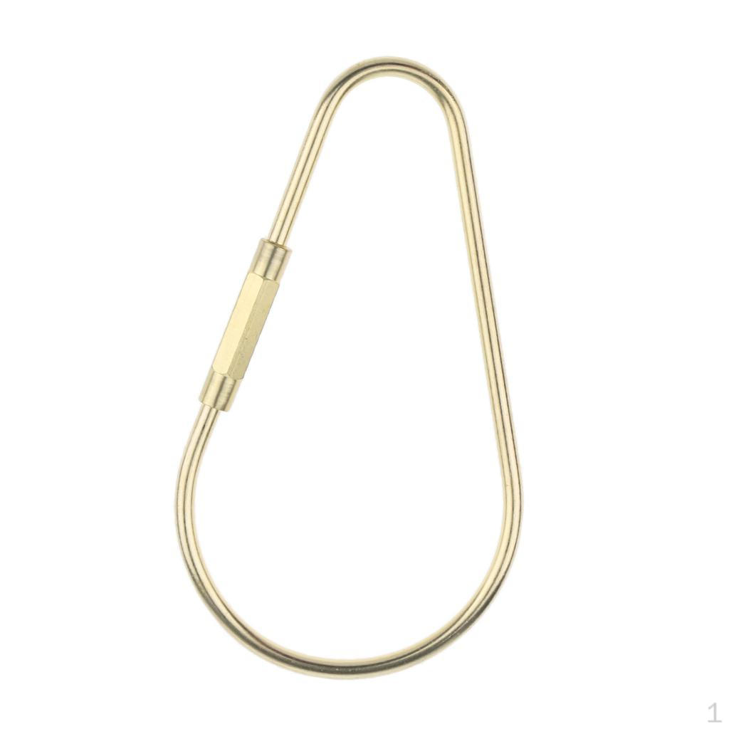Sturdy Brass Keychain Oval / D A Shape