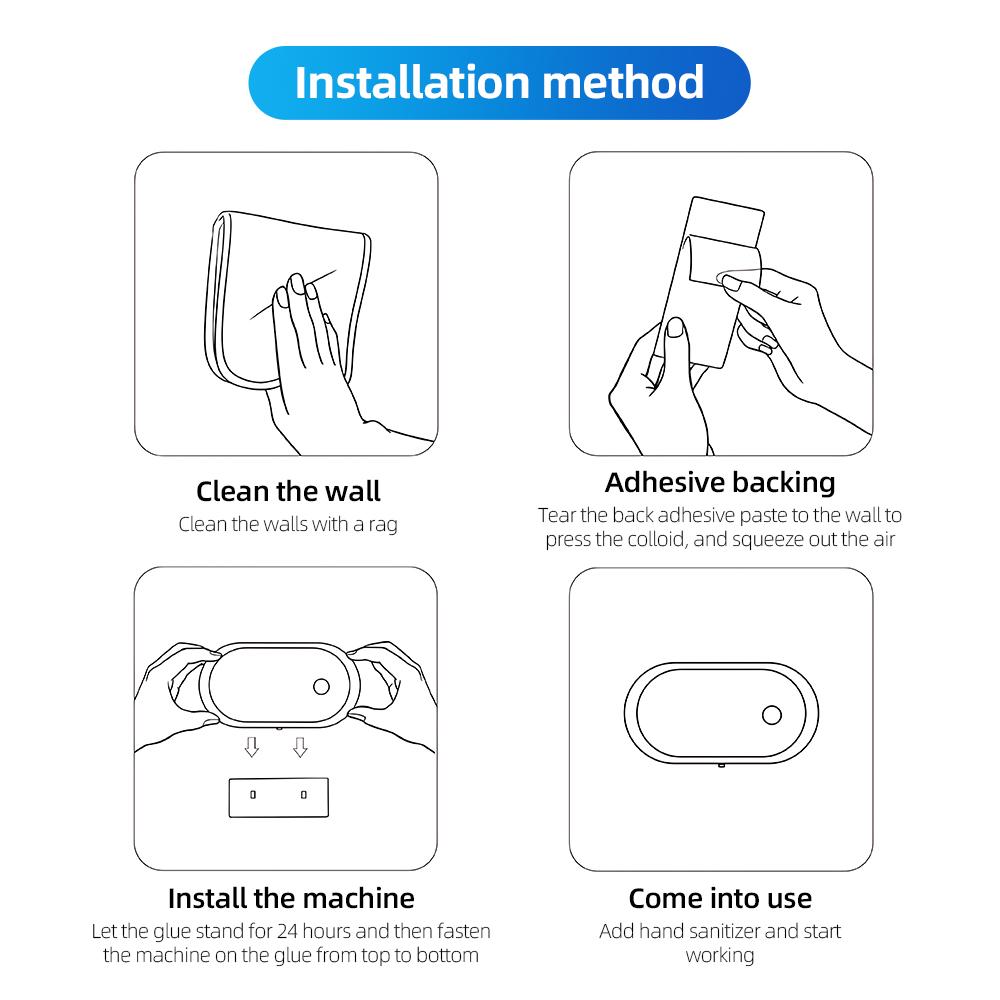 Automatic Foaming Hand Soap Dispenser Touchless Wall Mount Upgrade Horizontal 450ml Multifunctional Rechargeable Soap Dispenser