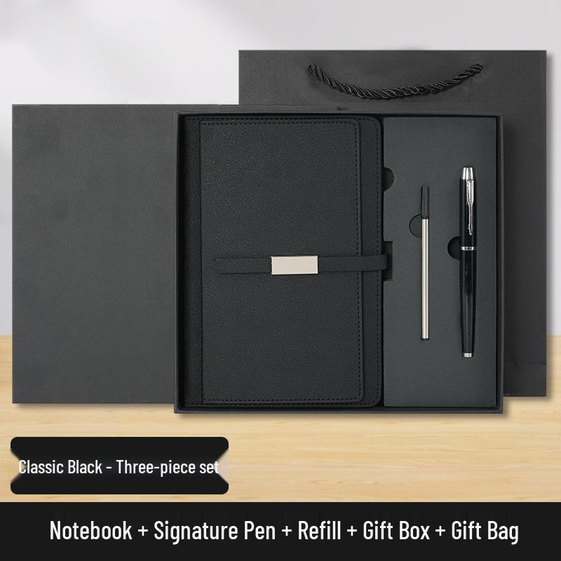 A5 Magnetic Buckle Notebook Set - Custom Logo for Business, Office, and Campus Meetings.