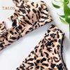 Talos Dámské sexy leopardí hadí potisk Plavky Vycpaná podprsenka Kalhotky s nízkým vzestupem Bikiny