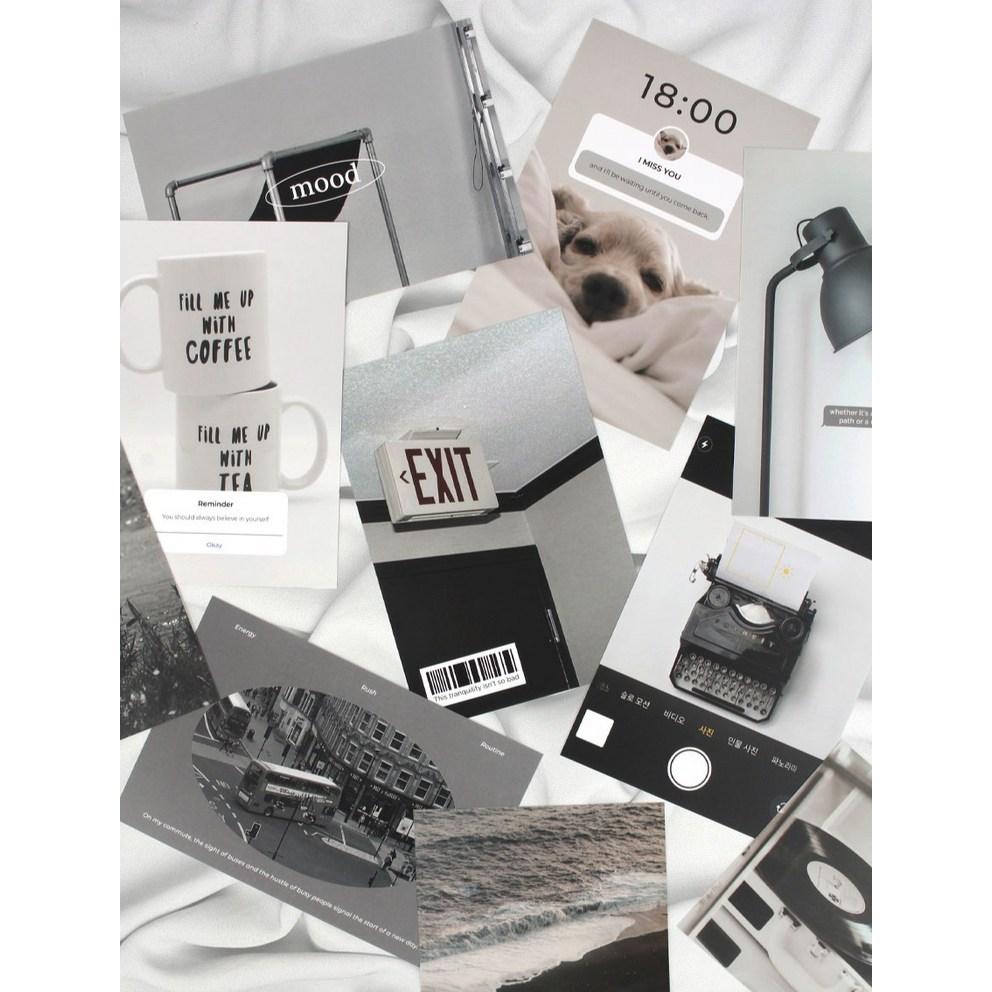 Zestaw pocztówek fotograficznych Rico's Object Deco, Monoblack, 1 zestaw