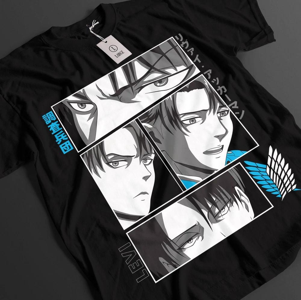Attack On Titan Shirt Levi AckerUnisex Tshirt AOT TShirt Anime Unisex Graphic Tee S