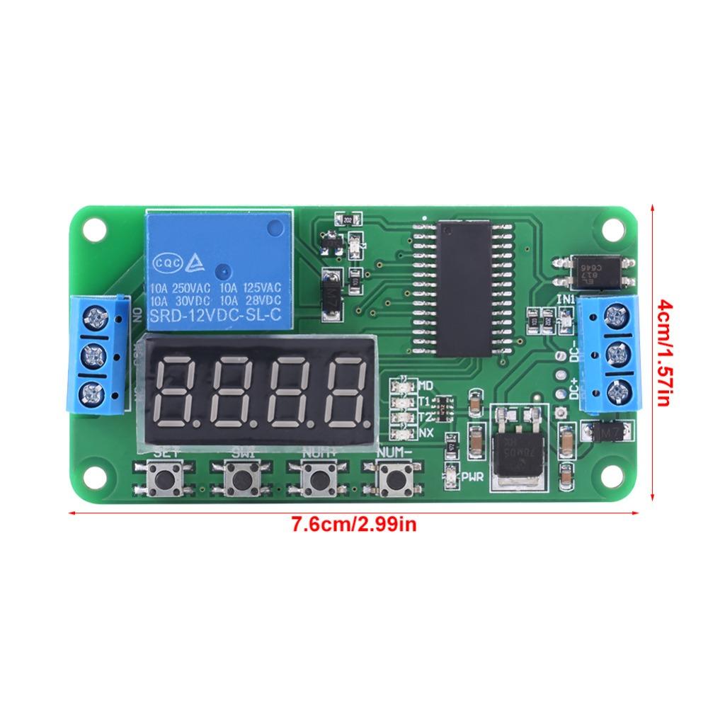 Control Module CE030 Delay Relay 1 Channel Multifunctional Time Delay Relay DC12V Digital Display Timer Relay Electrical Systems