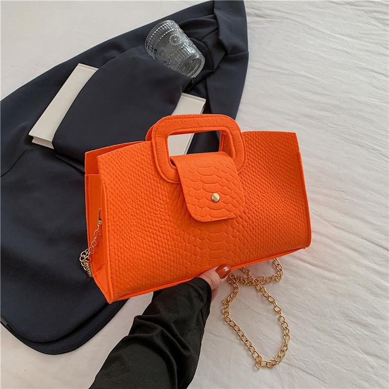 

Мода літо 2024 нова мода ретро сумочка модна проста сумка через плече проста повсякденна жіноча сумка помаранчевий