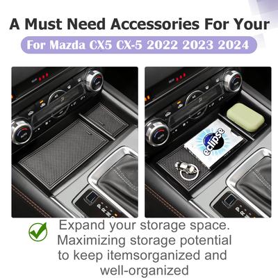 Center Console Storage Box For Mazda CX5 CX-5 2025 2025 2025 Center Console Organizer Secondary Armrest Box Car ABS Accessories