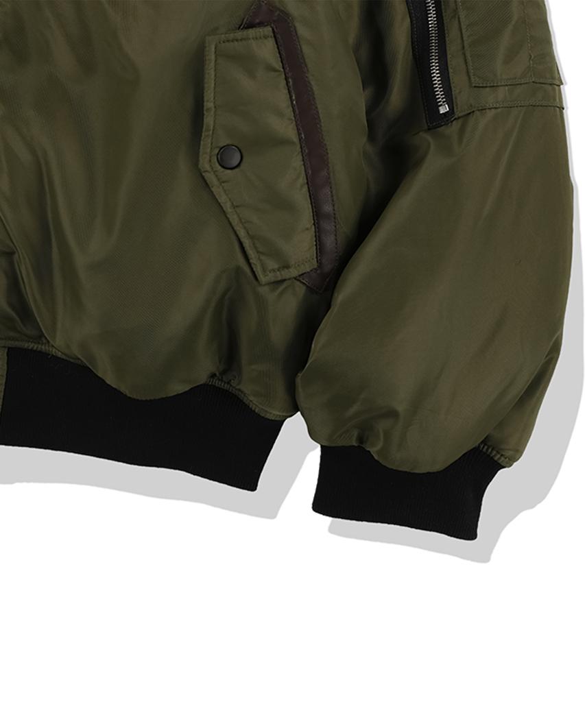 Not4Nerd Fur Hooded N2B Bomber Jacket - Khaki