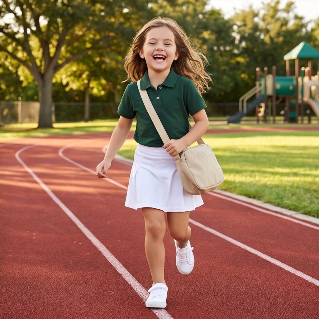Kids Quick Dry Shirt with Collar for School Class Uniform and Everyday Wear
