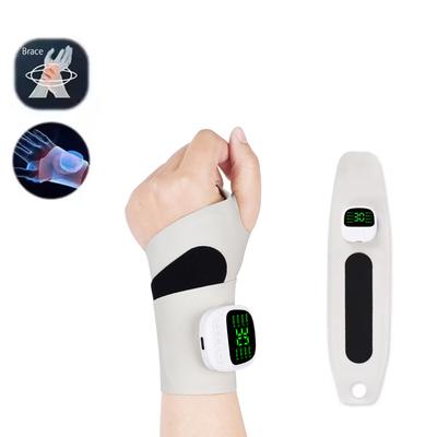Appareil de massage des poignets électrique rechargeable à 8 modes et 32 ​​niveaux, avec vibrations, soulage la ténosynovite et la fatigue du canal carpien.