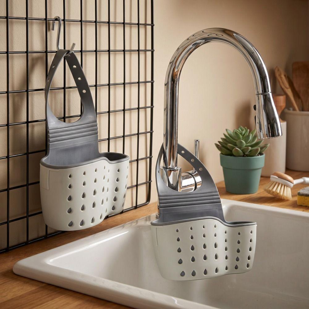 Soap Sponge Shelf Hanging Drain Basket Space Saving Kitchen Storage Basket Kitchen Holder Home