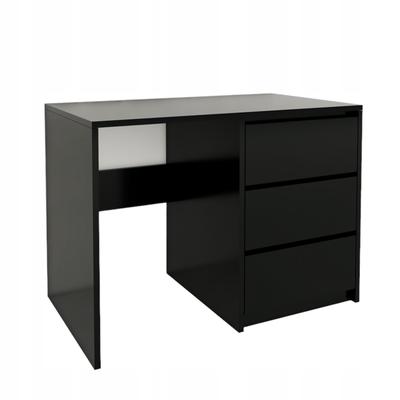 Modern Bureau Met 3 Lades Zwart | Greep Loze Fronten 96,2X75X50 Cm