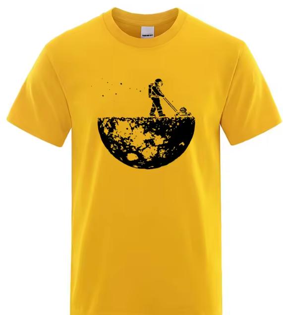 Unisex TShirt High Quality Funny Cotton Blend Lunar Cleaner Printing Casual Cool Loose ONeck Male For UnisextShirt Hip Hop Tees