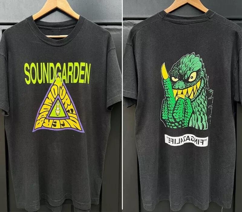Soundgarden Fingaz4life 2 Side Reprint T shirt 90s Albums For Men Women Unisex T-Shirt M