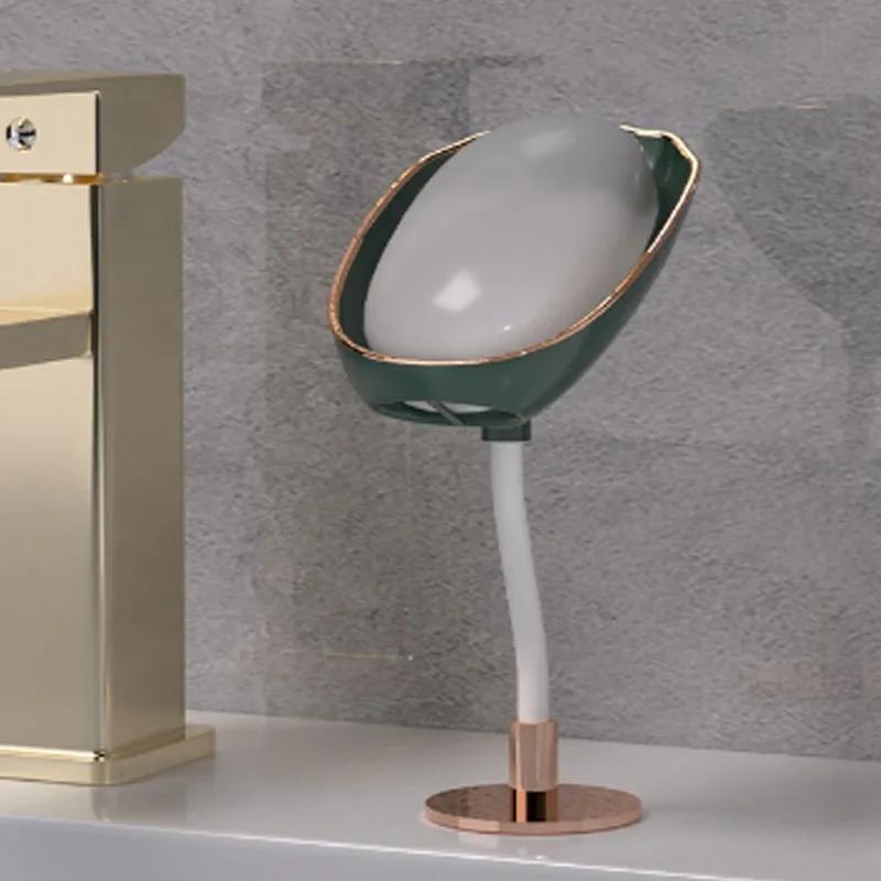 

Мильниця Настінний неперфорований Настінний світильник Розкішна полиця для мила Тип лотка Тримач для мила Коробка для зберігання речей для ванної кімнати зелений