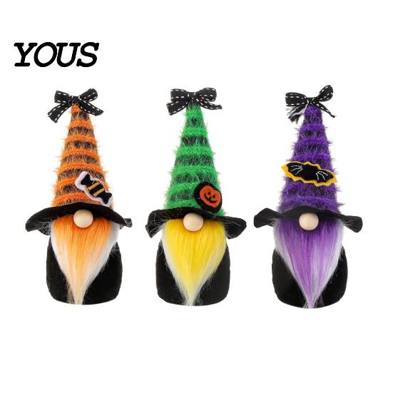 Halloween Party Supplies Gnome Decor, Cute Gradient Ghost Figurine, Faceless Statue Ornaments for Shelf Table, Spooky Ornament Home Office Reusable