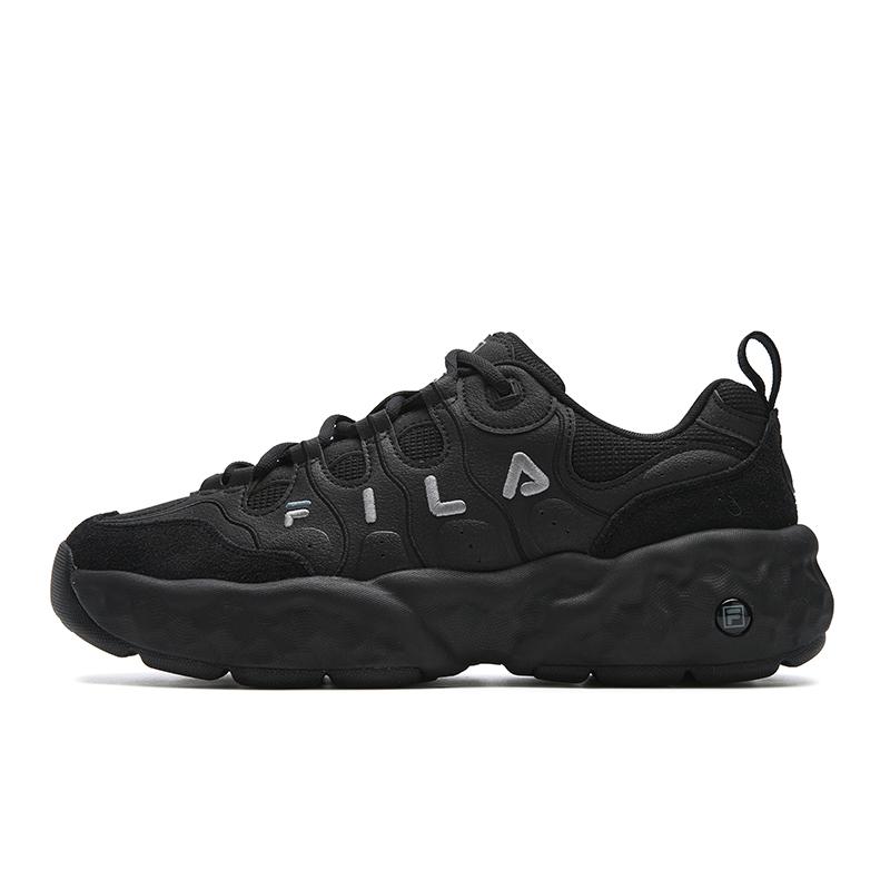 New FILA MUFFIN Wear resistant And Lightweight Low top Casual Shoes Men's Black F12M541106FBK
