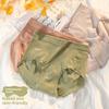 Ladies Autumn and Winter Lovely Cotton Abdominal Bacteriostatic No Scar Middle Waist Triangle Briefs